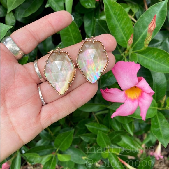 Kendra Scott Corley Earrings in Brown Mother of Pearl - Picture 6 of 7